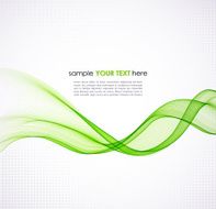 Vector abstract background of green waves