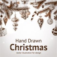 Hand Drawn Christmas Background N4