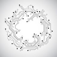 Circuit board abstract circular background N2