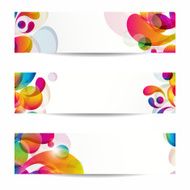 Abstract web banners with colorful arc-drop for your www design N2