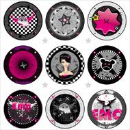 Vector Emo drink coasters N2