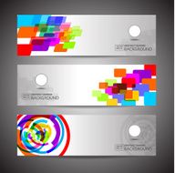 Abstract Banner Background with Colorful Shape