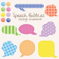 set of different speech bubbles design elements N3