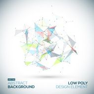 Abstract low poly geometric technology vector design element