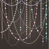 Abstract Vector Background with Hanging Garlands and Lights N2