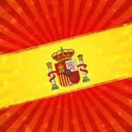 Spanish holiday background Paint brush stroking flag N2