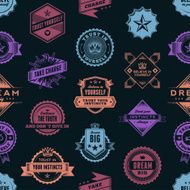 Vintage Label Seamless Pattern