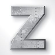 Metal Letter Z