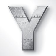 Metal Letter Y