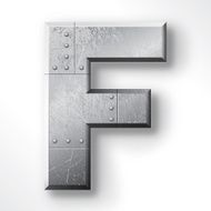 Metal Letter F