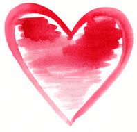 Red painted heart N2