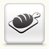 Square Button with Bread on Cutting Board N2