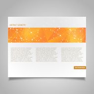 Brochure page vector design template with abstract molecular connection theme N2