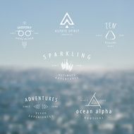 Trendy Vintage abstract Hipster Labels and icons for style design N2