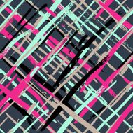 Vector seamless colorful plaid pattern with watercolor dry brush N2
