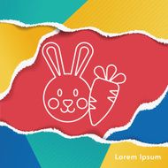 pet rabbit line icon