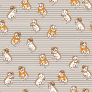 white cats seamless pattern pets vector illustration for kids design N4
