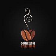 coffee bean logo love concept background N2
