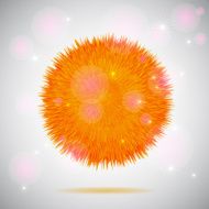 Vector fluffy abstract ball detailed illustration