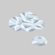 Polygonal Bubble Icon with geometrical figures N4