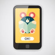 Valentine&#039;s day present bear flat icon with long shadow eps10 N4