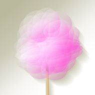 Candy floss white on a grey background