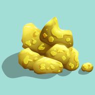 Gold ore Vector illustration