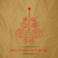 Christmas Tree dots red on a brown background