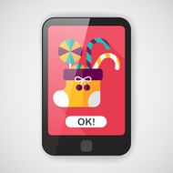 Christmas stocking flat icon with long shadow eps10 N65