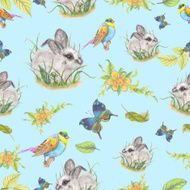 Seamless watercolor pattern N22