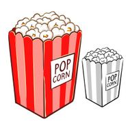 Popcorn Hand Drawing Illustration
