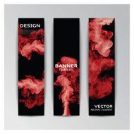 Template of banner with abstract smoky shapes N2