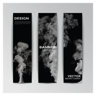 Template of banner with abstract smoky shapes N4