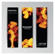 Template of banner with abstract smoky shapes N5