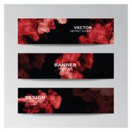 Template of banner with abstract smoky shapes N7