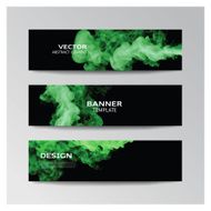 Template of banner with abstract smoky shapes N8