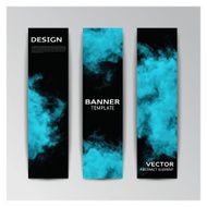 Template of banner with abstract smoky shapes N11