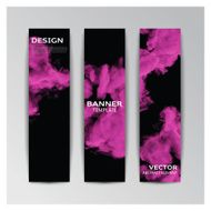 Template of banner with abstract smoky shapes N12