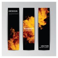 Template of banner with abstract smoky shapes N13