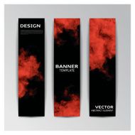Template of banner with abstract smoky shapes N14