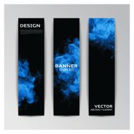 Template of banner with abstract smoky shapes N15