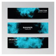 Template of banner with abstract smoky shapes N16