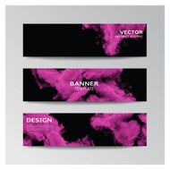 Template of banner with abstract smoky shapes N17