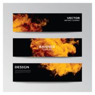 Template of banner with abstract smoky shapes N18