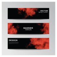 Template of banner with abstract smoky shapes N19
