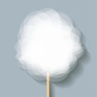 Candy floss white on a grey blue background