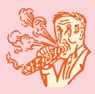 Man Smoking Giant Cigar