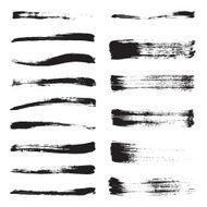Vector set of brush strokes