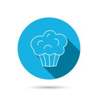 Muffin icon Cupcake dessert sign N8