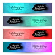 Four in one Poligon geometric Backgrounds for Banner